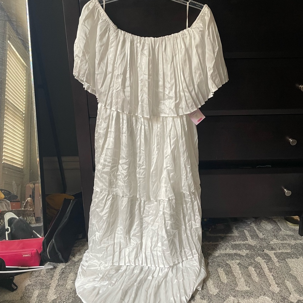 White off the shoulder dress